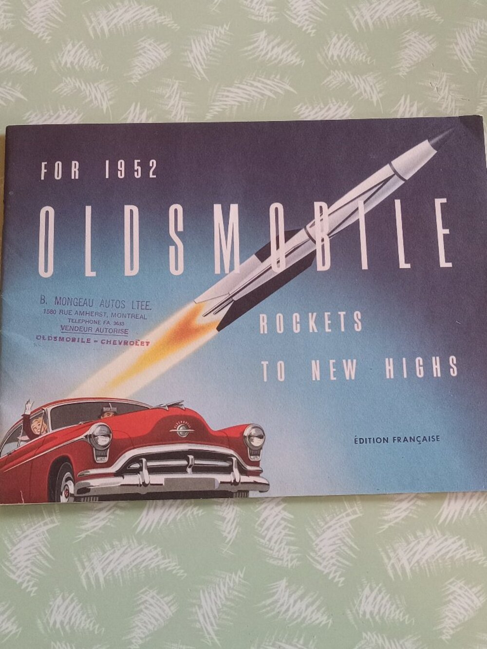 Vintage original sales brochure Oldsmobile 1952